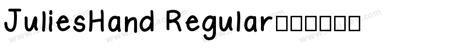 JuliesHand Regular字体转换